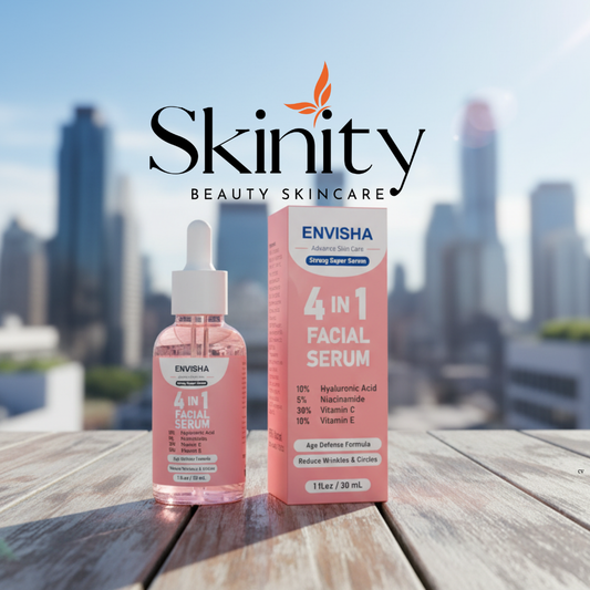 💧ENVISHA 4-in-1 Glow Serum –Vitamin C, Niacinamide, Hyaluronic Acid and Vitamin E