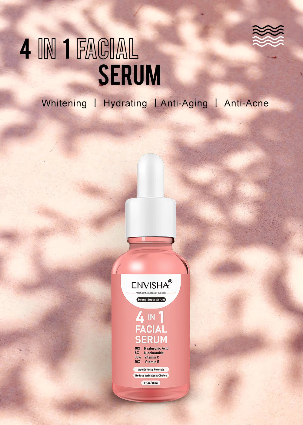 ENVISHA 4-in-1 Facial Serum – Brighten, Smooth & Hydrate